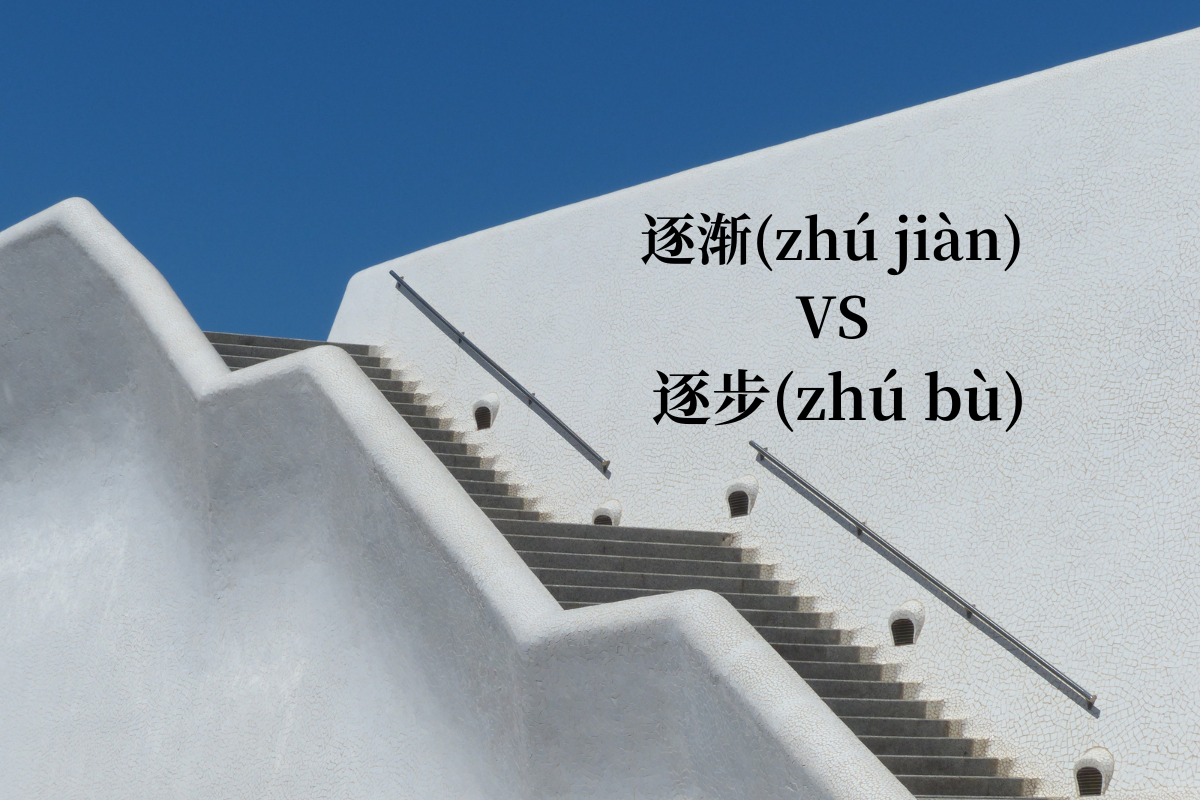 HSK Words: 逐渐 (zhú jiàn) VS 逐步 (zhú bù)