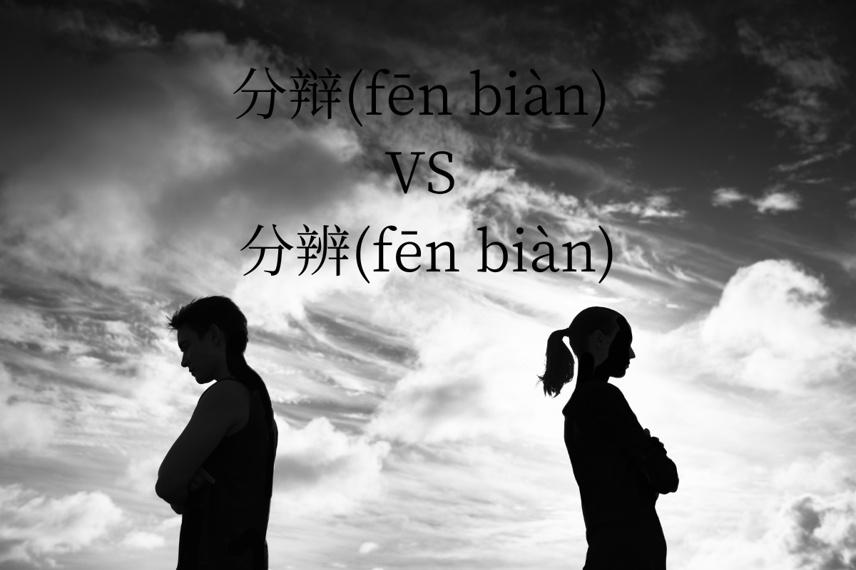 HSK Words: 分辩 (fēn biàn) VS 分辨 (fēn biàn)