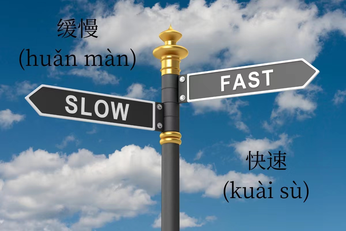 HSK Words: 缓慢 (huǎn màn) VS 快速 (kuài sù)