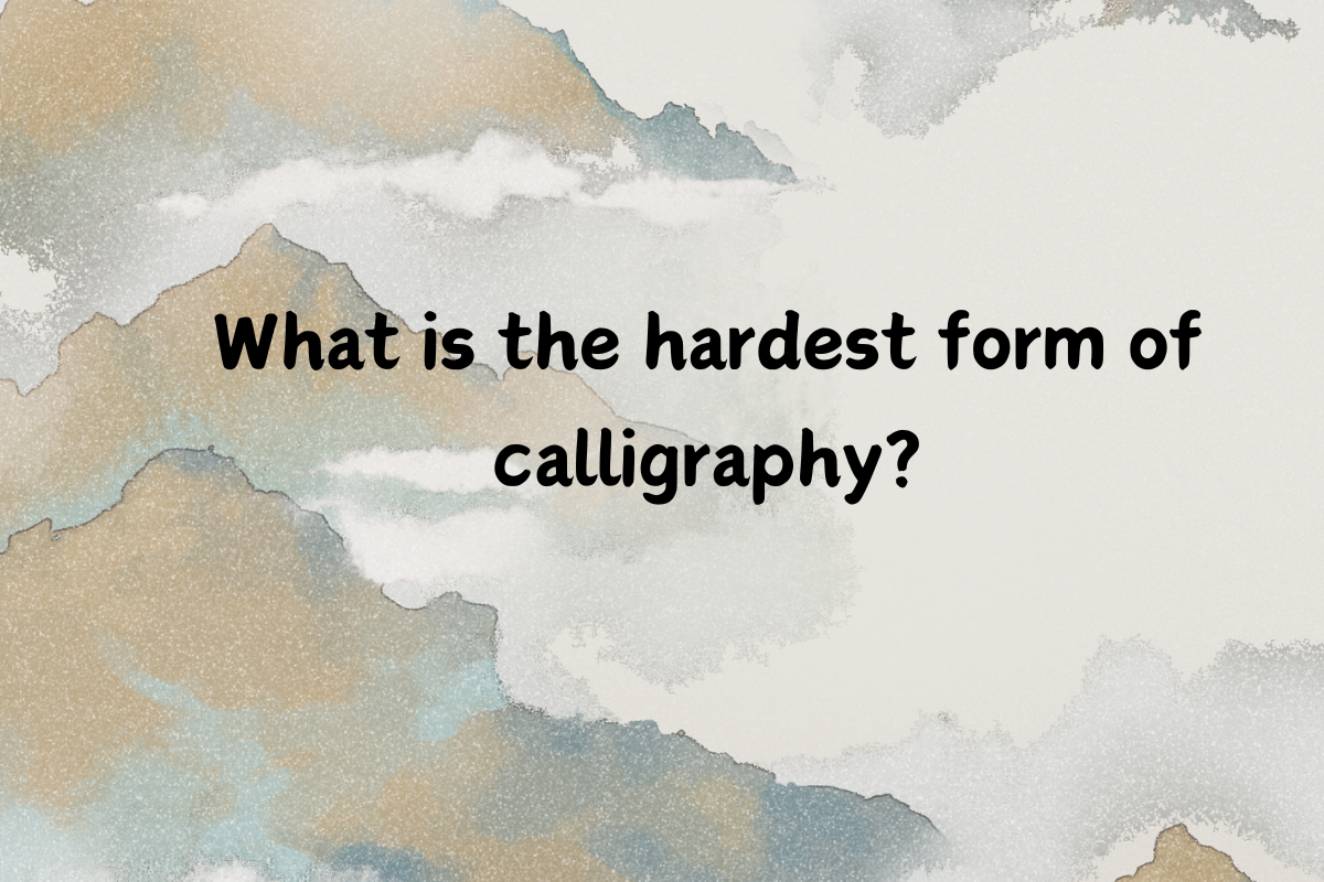 What Is the Hardest Form of Calligraphy