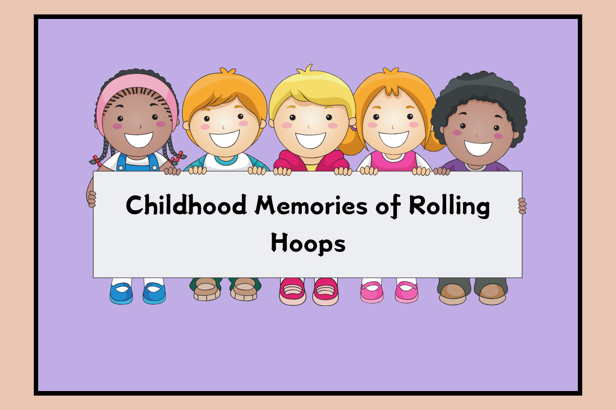 Chinese children's game: Rolling Hoops-gǔn tiě huán