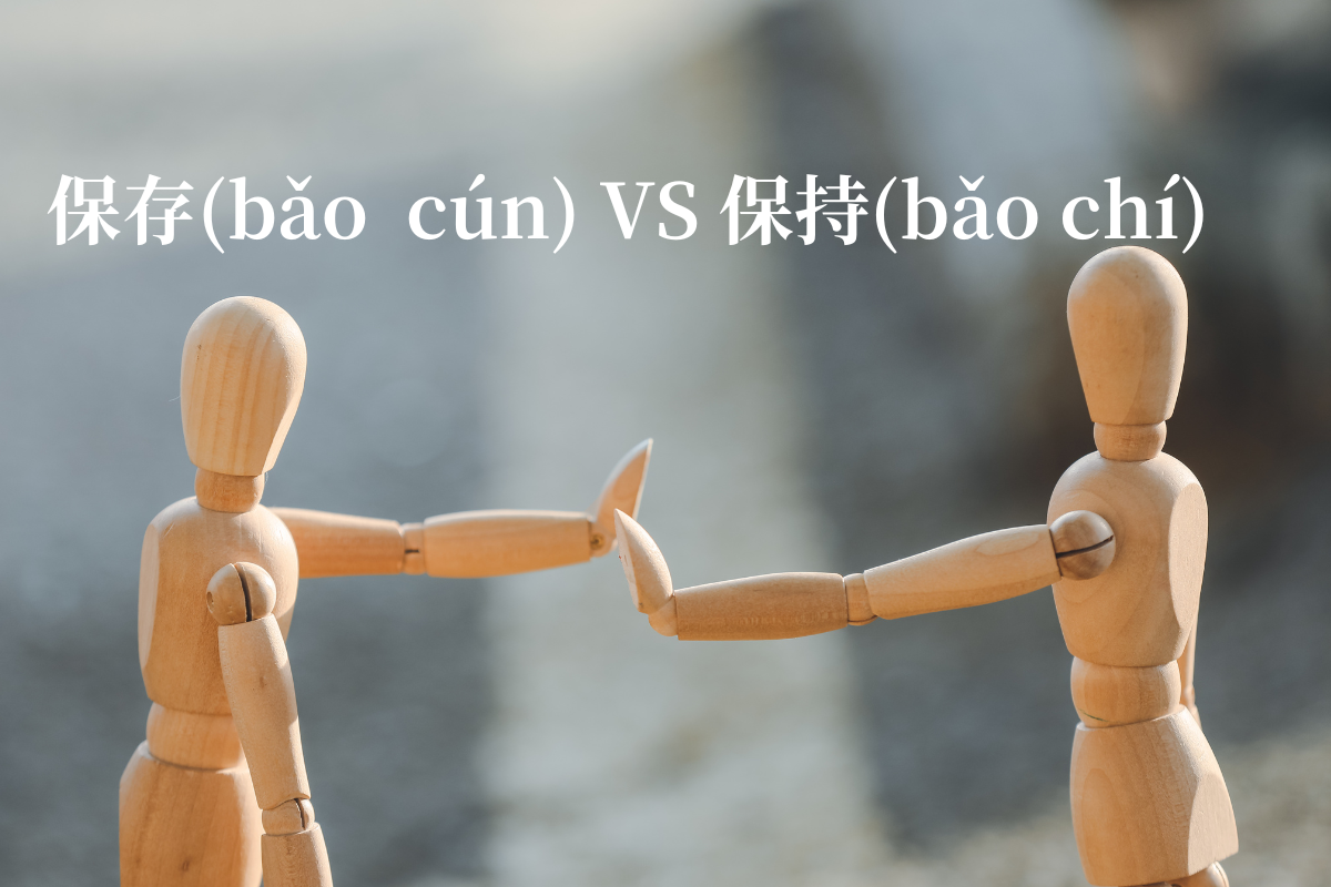 HSK 5 Words: 保存 (bǎo cún) VS 保持 (bǎo chí)