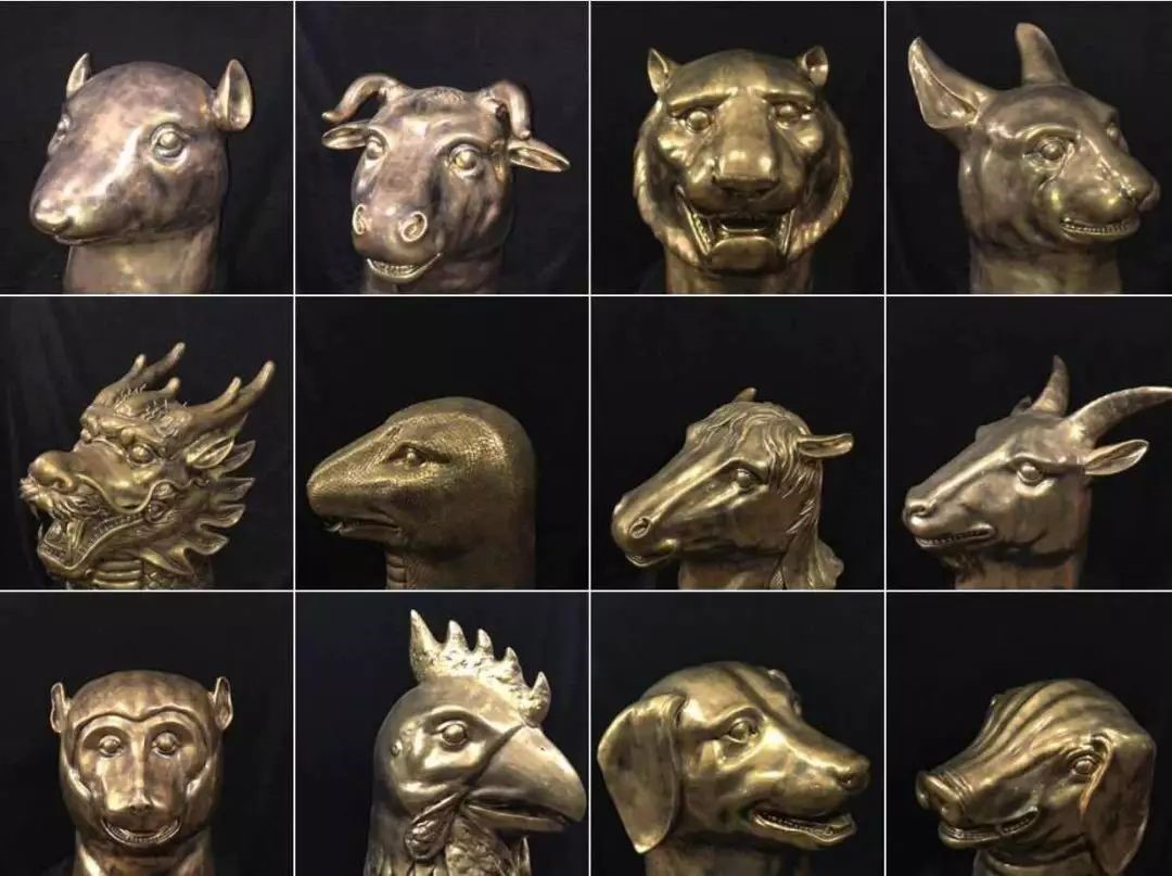 twelve zodiac animals in Yuanmingyuan